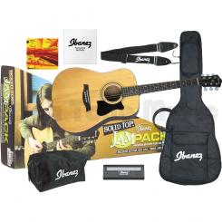 Ibanez Jam Pack - Westerngitarre mit Zubehör / V50 NJP natur 