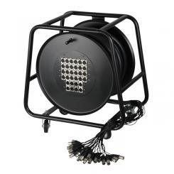 Adam Hall Cables K 32 C 50 D - Multicore auf Trommel mit Stagebox 24/8 50 m	 