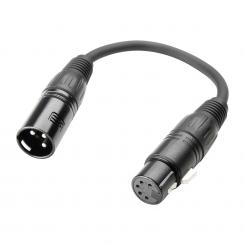 Adam Hall Kabel - DMX Adapter - XLRw (5-Pol) auf XLRm (3-Pol) 