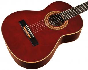 Ortega Konzertgitarre - R 121 3/4 Mensur, weinrot 