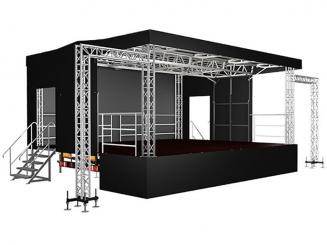 Vermietung - Bühne / Mobile Trailerbühne 8x6m Fast Stage 48 