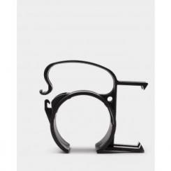 Snap - Traversenklammer, schwarz mit Steckdosenhalterung 