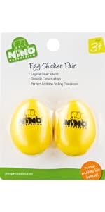 Nino Egg-Shaker,  2er Pack, gelb 
