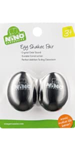 Nino Egg-Shaker,  2er Pack, schwarz 